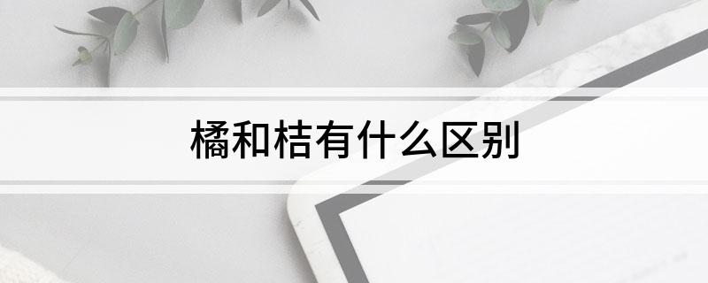 半岛(中国)体育·官方网站橘和桔有什么区别(图1)